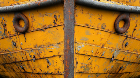 Detail of a fishing boat in the port of Rotterdamの写真素材