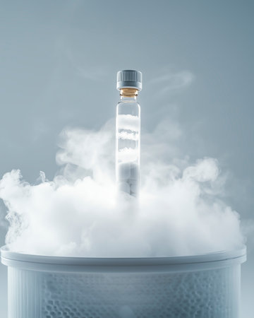 Close up shot of a bottle with smoke on it. 3d renderingの写真素材