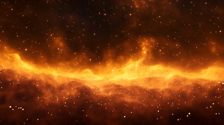 Fiery explosion of particles. Abstract space background. 3D renderingの写真素材
