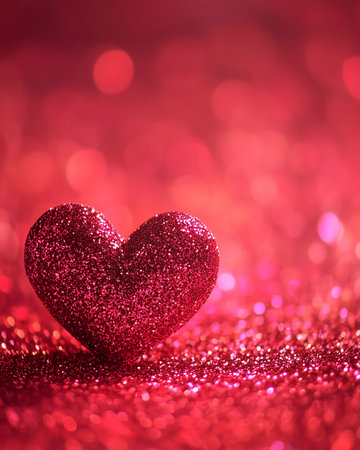 Valentine's day background with heart shape on bokeh backgroundの写真素材