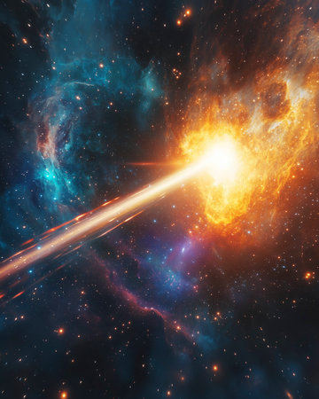 Nebula and stars in space. Elements of this image furnished by NASAの写真素材