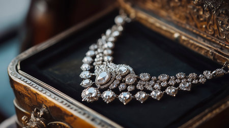 jewelry and luxury concept - close up of diamond earringsの写真素材