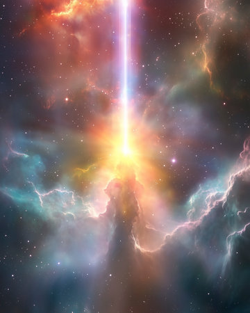 Galaxy and nebula. Abstract space background. 3D renderingの写真素材