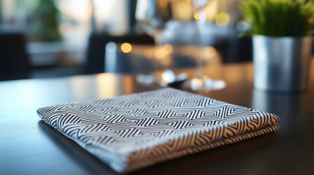 Luxury table setting in restaurant, closeup. Interior designの写真素材