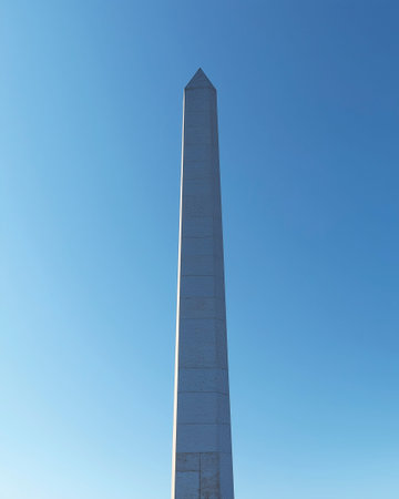 Washington Monument in Washington DC, United States of America, USA.の写真素材