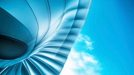 Abstract blue background with spiral. 3d rendering, 3d illustration.