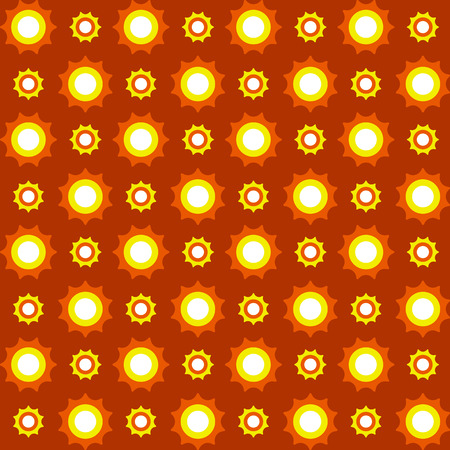 Dots seamless vintage pattern. Yellow, orange, white and black colors. Seamless texture vector illustration. Colorful background.のイラスト素材