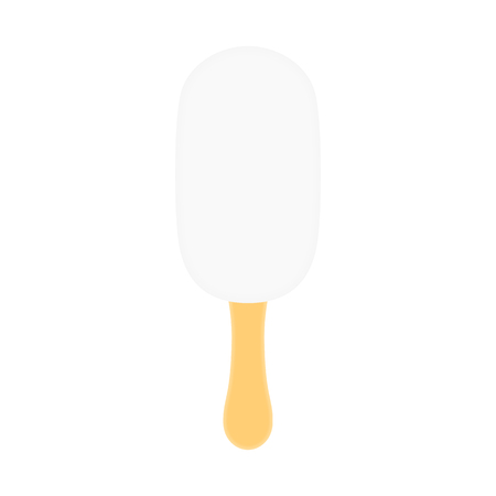 Ice cream on a stick. Isolated on white illustration.のイラスト素材