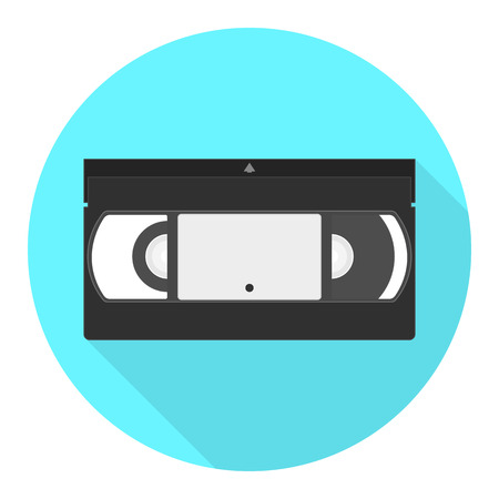 Cassette icon. Videotape flat icon.のイラスト素材