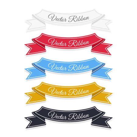 Set of banner ribbons.のイラスト素材