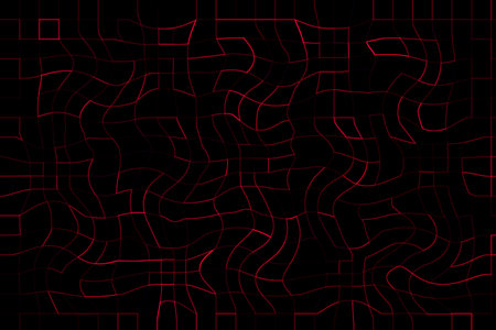 Red colour abstract curve line with square pattern modern light background