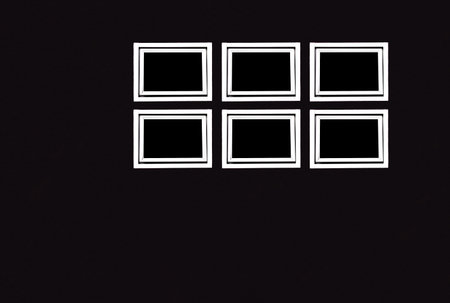 Six ventilator on plain black background