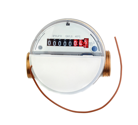 Water meter isolated on white backgroundの写真素材