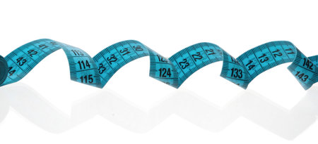 Measuring tape of the tailor isolated on white background