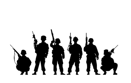 Soldier Silhouetteのイラスト素材