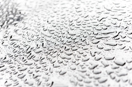 Raindrops on window glass, backgroundの写真素材