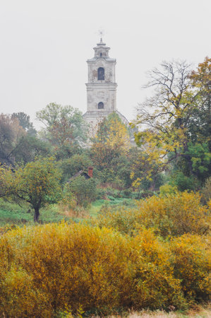 Church of the Holy Trinity is a Catholic church in the village of Druya,Belarus.の写真素材