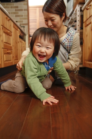 Oriental s parent and child の写真素材