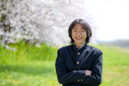 Japanese junior high school students,の写真素材