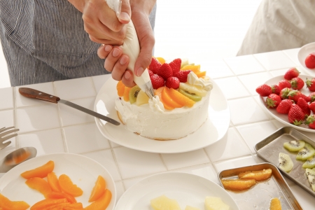 Cake makingの写真素材