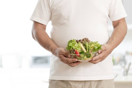 Obese menの写真素材