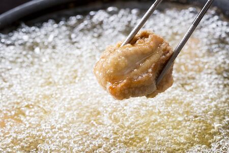 Cooking Fried Chickenの写真素材