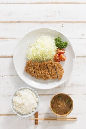 Japanese meal, tonkatsuの写真素材