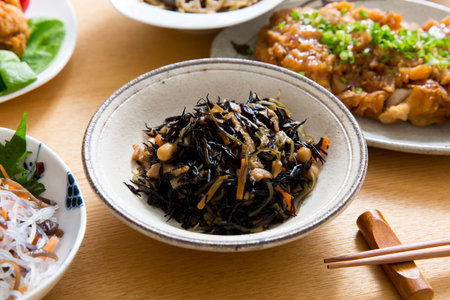 Hijiki Stew, Japanese dish dish,の写真素材