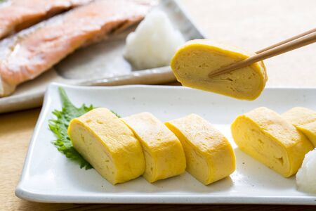 Atsuyaki Egg, Fried Egg, Japanese Foodの写真素材