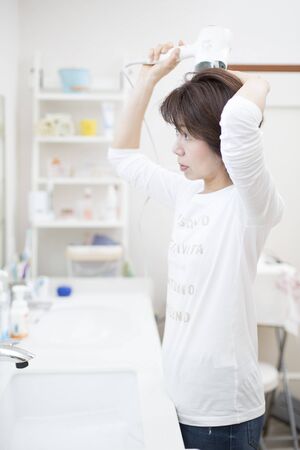 Hair blowの写真素材