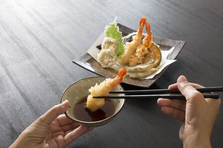 Tempura, homemadeの写真素材