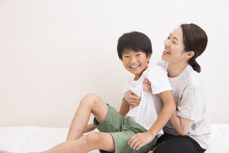parent andOrient, child, boyの写真素材