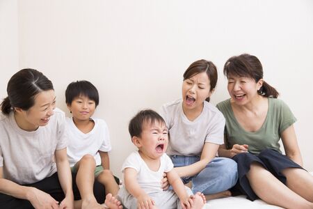 Three generations familyの写真素材