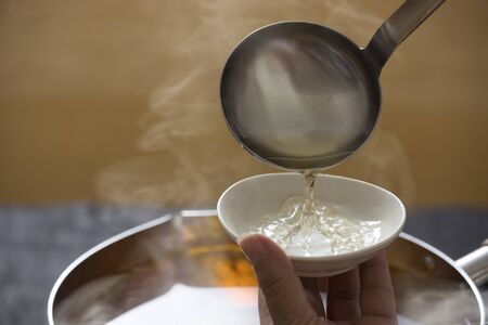 Soup stock, dashi, basics of Japanese cuisineの写真素材