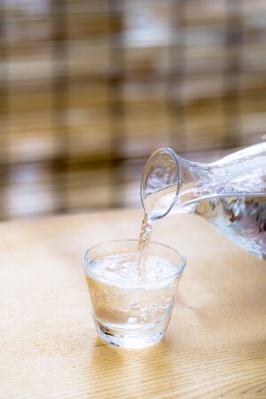 Sake to drink in your home gardenの写真素材