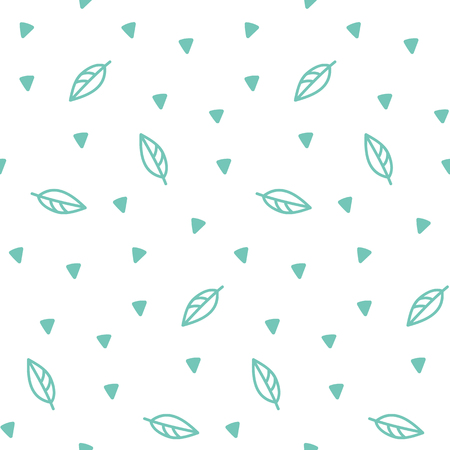 Leaves cute pattern for kids, girls and boys.のイラスト素材
