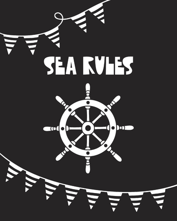 steering wheel with an inscription, a poster for a baby room, a greeting card, a print on the wall, a pillow, a decoration for kids, baby wear and t-shirtsのイラスト素材