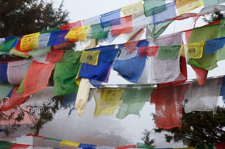 Himalayan Range, Everest trail, Nepal のeditorial素材