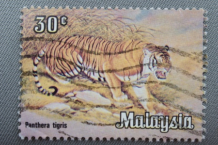 Stamp printed in malaysiaのeditorial素材