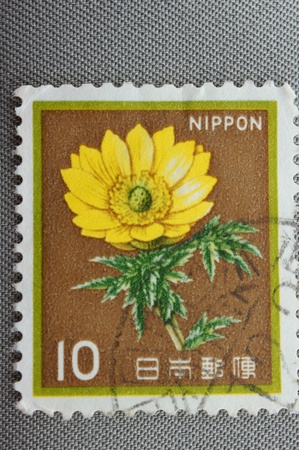 Stamp printed in Japanのeditorial素材