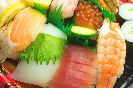 Japanese sushi , traditional japanese foodの写真素材