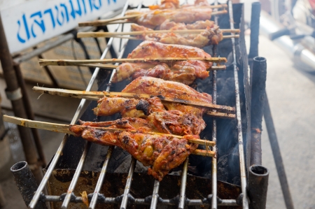 Grilled chicken with spicy sauce , Thai style foodのeditorial素材