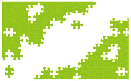 Green puzzle background with empty space for your text. Vector illustration.のイラスト素材