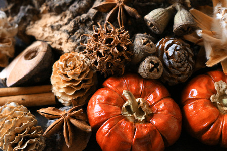 Pumpkin decoration that images Halloweenの写真素材