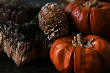 Pumpkin decoration that images Halloweenの写真素材