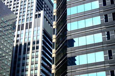 Abstract city texture taken close-up to the building's outer wallの写真素材