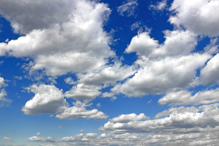 Cloud spreading in the blue skyの写真素材
