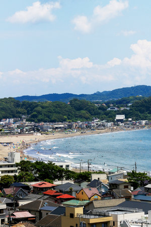Scenery of early summer beach resortのeditorial素材