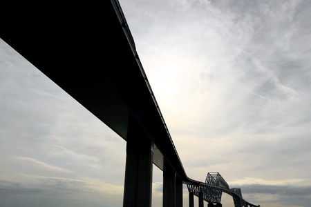 Unified Tokyo Gate Bridge with cool colorsの写真素材
