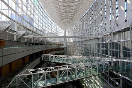 Internal structure of Tokyo International Forumのeditorial素材